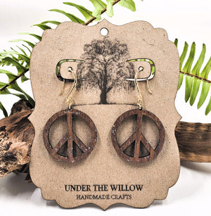 Peace Sign Dangle Earrings