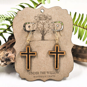 Cross Dangle Earrings