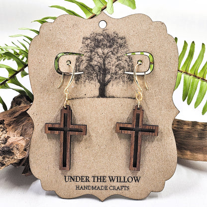 Cross Dangle Earrings