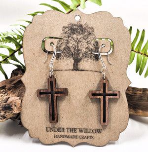 Cross Dangle Earrings