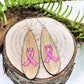 Pink Ribbon Dangle Earrings