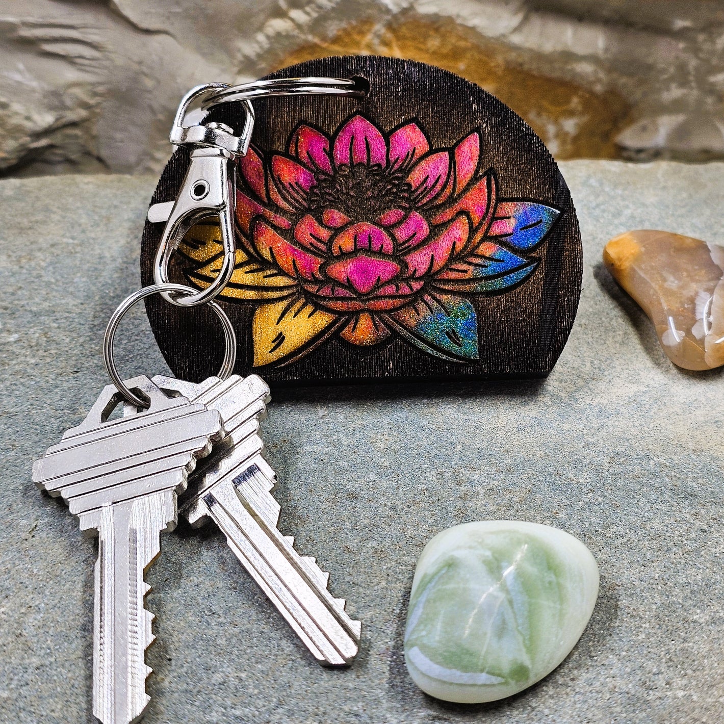 Lotus Flower Keychain