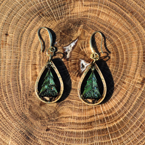 Christmas Tree Dangle Earrings