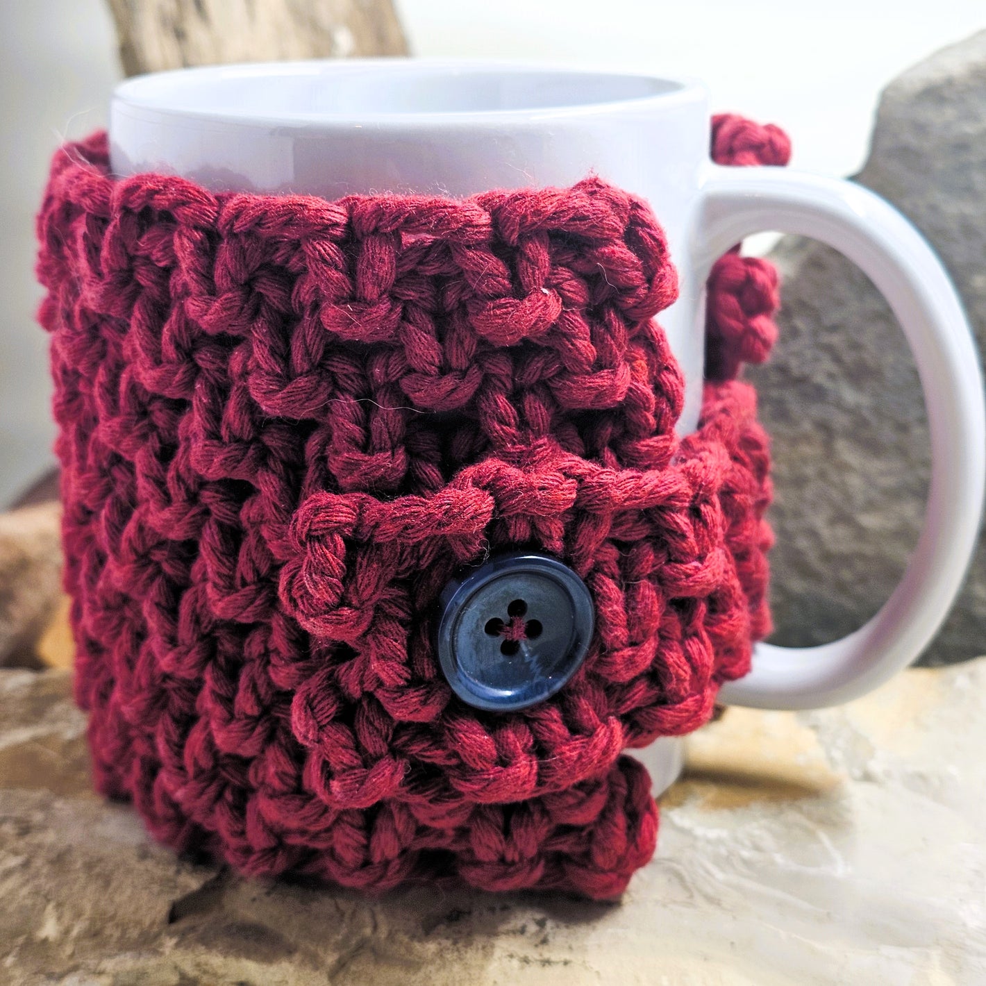 Macrame Coffee Mug Cozy