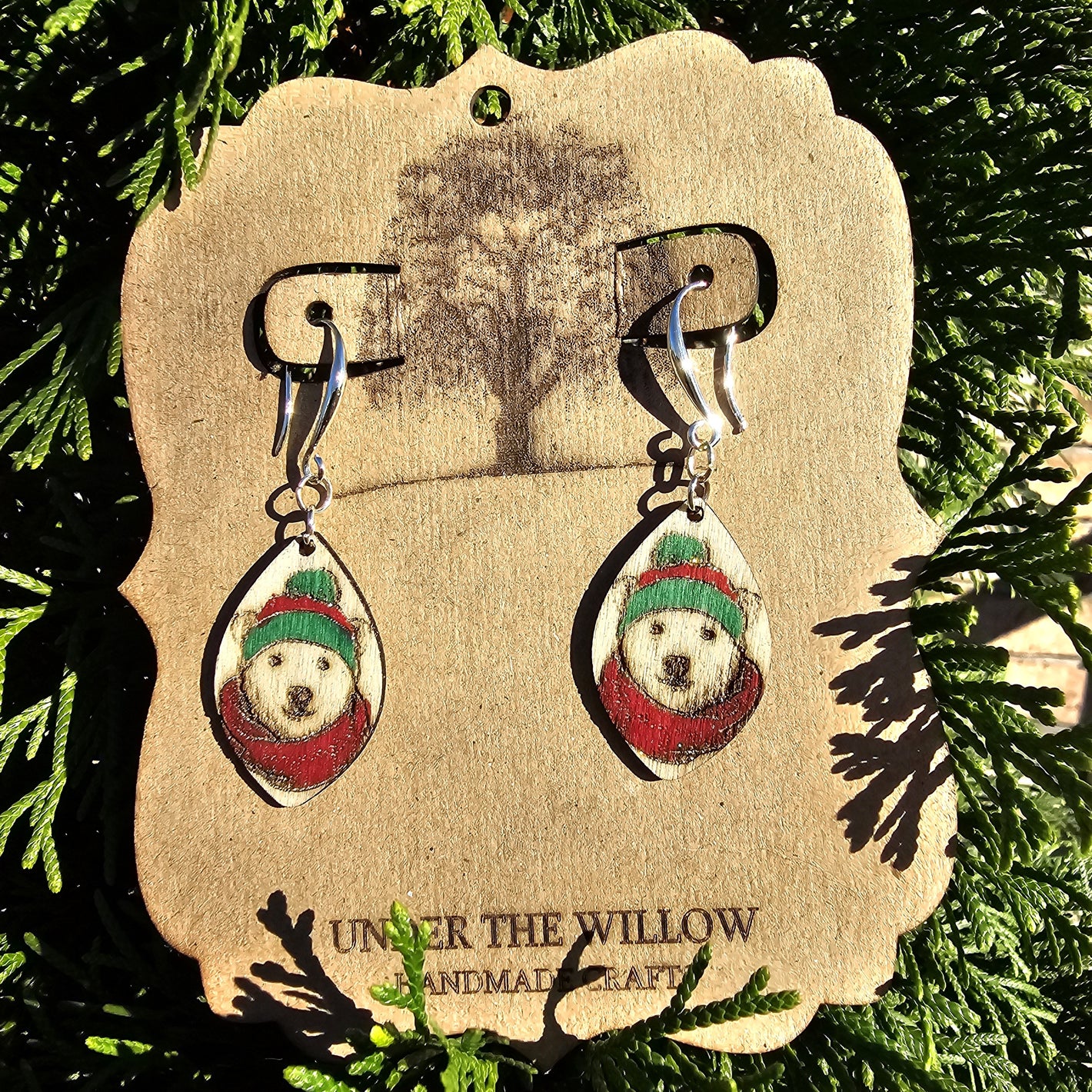 Nostalgic Polar Bear Dangle Earrings