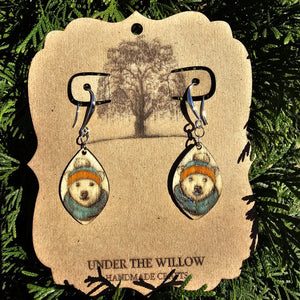 Nostalgic Polar Bear Dangle Earrings