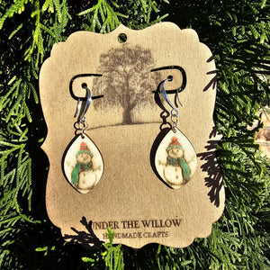 Nostalgic Snowman Dangle Earrings